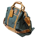 Augusta National Golf Club Masters Green & Brown Leather & Canvas Bag with White Sleeve