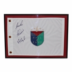 Fred Couples, Nick Price, & Lee Trevino Signed World Golf Hall of Fame Flag - Framed JSA ALOA