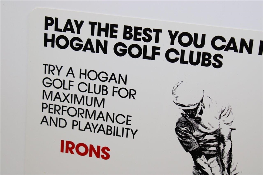 AMF Hogan 'Play the Best You Can Play' Woods & Irons Plastic Advertising Sign