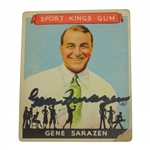Gene Sarazen Signed 1933 Goudey Sport Kings Gum Golf Card #22 JSA ALOA