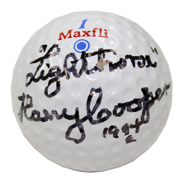 "Lighthorse" Harry Cooper Signed Dunlop Maxfli 1 Logo Golf Ball JSA ALOA