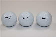 Three OneTW Nike 1 Logo PRACTICE Golf Balls