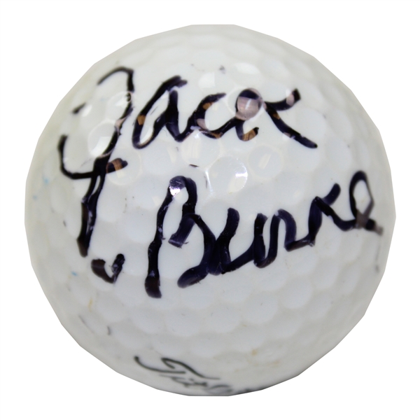 Jack Burke Signed Titleist 4 Logo Golf Ball JSA ALOA
