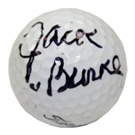 Jack Burke Signed Titleist 4 Logo Golf Ball JSA ALOA