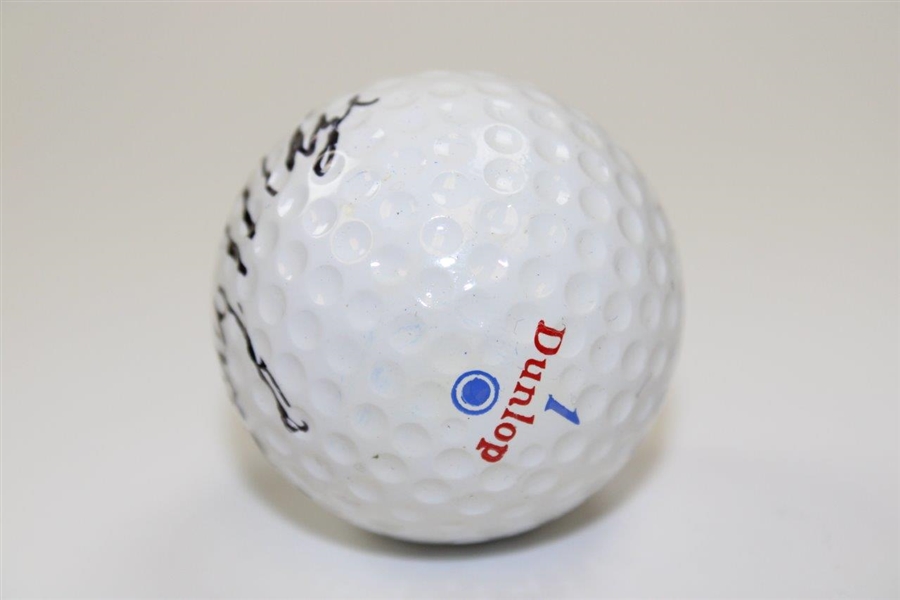 Larry Mize Signed Dunlop Maxfli 1 Logo Golf Ball JSA ALOA