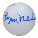 Byron Nelson Signed Spalding Top-Flite XL 2 Logo Golf Ball with Iron JSA ALOA