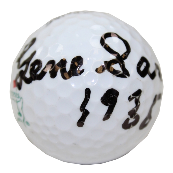 Gene Sarazen Signed Masters Logo Titleist 2 Golf Ball with 1935 JSA ALOA