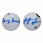 Terry Bradshaw & Lynn Swann Signed Steelers Helmet Logo Wilson Golf Balls JSA ALOA