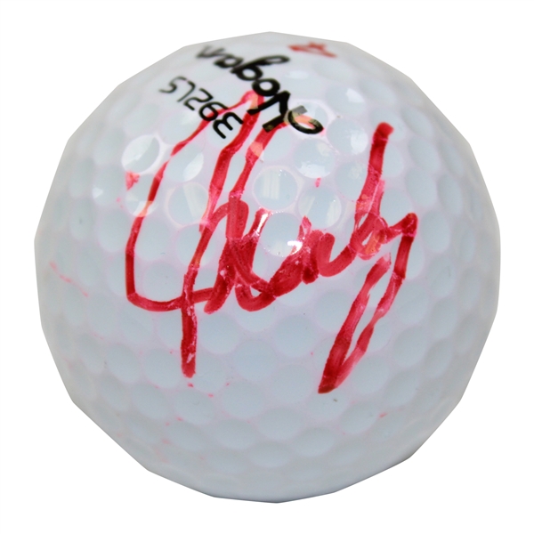 John Daly Signed Hogan 392LS 4 Logo Golf Ball - Signed in Red JSA ALOA