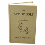 1992 The Art of Golf Book by Sir W. G. Simpson