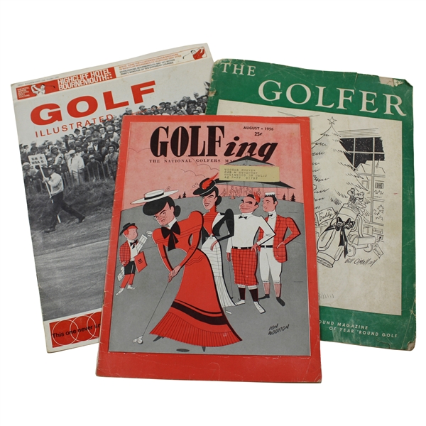 1969 Golf Illustrated (October), 1956 The Golfer (December), & 1956 GOLFing (August)