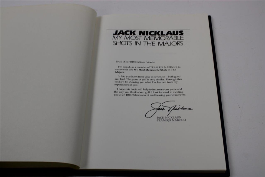 1988 'Jack Nicklaus: My Most Memorable Shots In The Majors' Book by Jack Nicklaus & Ken Bowden