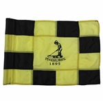 Pinehurst Country Club Yellow Checkered 1895 with Putter Boy Logo Course Used Flag