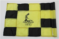 Pinehurst Country Club Yellow Checkered '1895' with Putter Boy Logo Course Used Flag