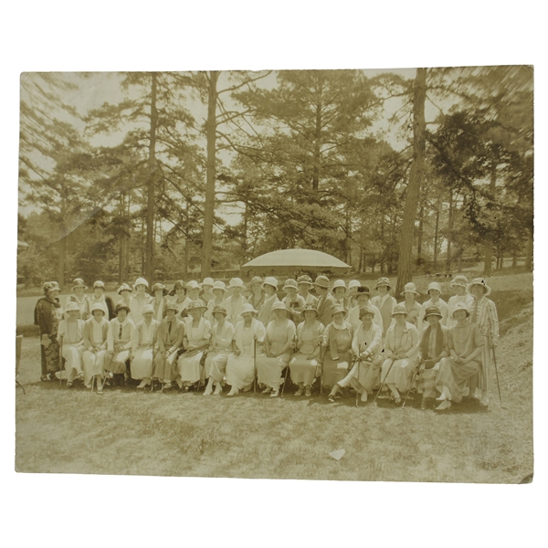Circa 1930's Original Montell Studio Sepia Toned Photo of Augusta  Ga. Lady Golfers