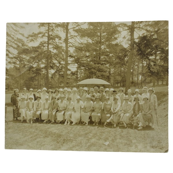 Circa 1930s Original Montell Studio Sepia Toned Photo of Augusta  Ga. Lady Golfers