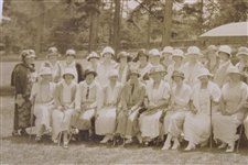 Circa 1930's Original Montell Studio Sepia Toned Photo of Augusta  Ga. Lady Golfers
