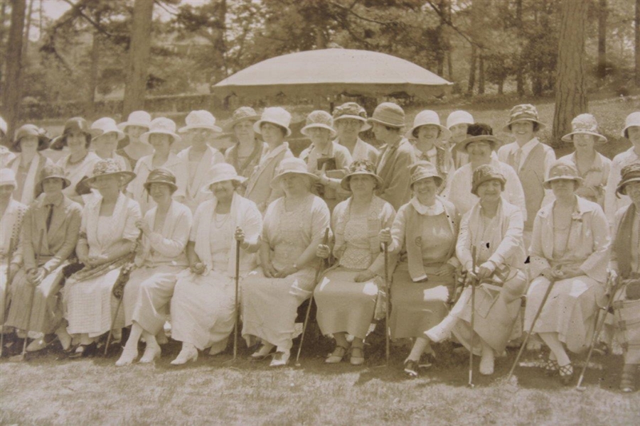 Circa 1930's Original Montell Studio Sepia Toned Photo of Augusta  Ga. Lady Golfers