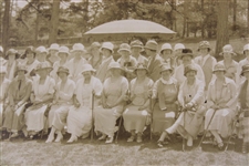 Circa 1930's Original Montell Studio Sepia Toned Photo of Augusta  Ga. Lady Golfers