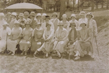Circa 1930's Original Montell Studio Sepia Toned Photo of Augusta  Ga. Lady Golfers