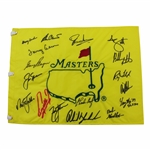 Undated Masters Champions Dinner Flag Signed by 17 Including Jack, Phil & others - Charles Coody Collection JSA ALOA
