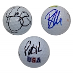 Patrick Reed, Jaosn Day, and Ryan Moore Signed Golf Balls JSA ALOA