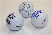Patrick Reed, Jaosn Day, and Ryan Moore Signed Golf Balls JSA ALOA