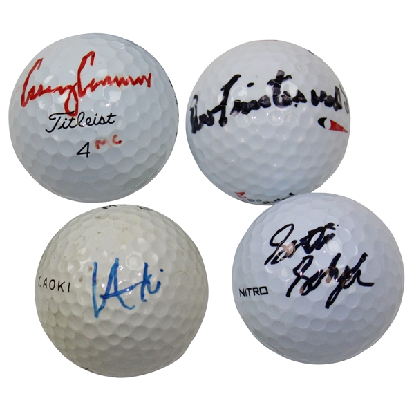Aoki, Connors, Finsterwald & Sheffler Signed Golf Balls JSA ALOA
