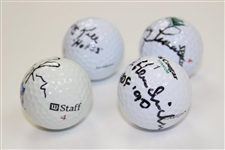 Jerry Lucas, Tedd Hendricks, Tony Romo, & George Bell Signed Golf Balls JSA ALOA