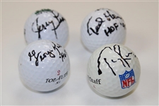 Jerry Lucas, Tedd Hendricks, Tony Romo, & George Bell Signed Golf Balls JSA ALOA