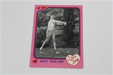 Bobby Jones Stamp, Four Framed Churchman Repro Cards, & 'I Love Lucy' Card
