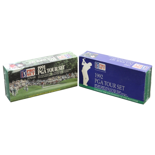 Full Complete Unopened Sets of 1991 & 1992 PGA Tour Set Golf Cards