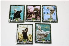 Arnold Palmer 5 All-Metal Collector Cards in Tin with 8x10 B&W Photo