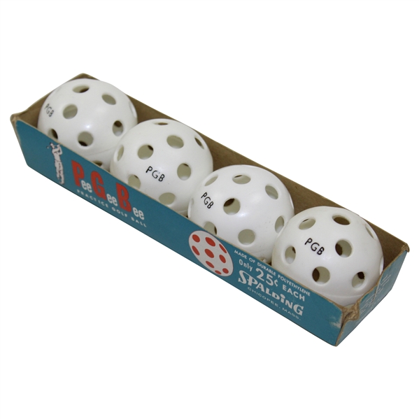 Classic Set of Four PGB (Pee Gee Bee) Practivce Golf Balls in Box