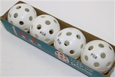 Classic Set of Four PGB (Pee Gee Bee) Practivce Golf Balls in Box