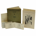 Babe Zaharias CBS Premiere Tickets, Thank You Card, "Babe" Program, & 1948 Championship Golf Book