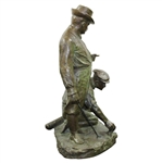 1923 'Gentleman & Caddy at the Tee' George Julian Zolnay Signed/Dated 18 Bronze Statue