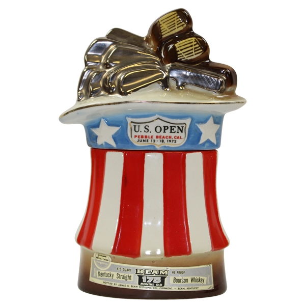 1972 US Open at Pebble Beach Porcelain Jim Beam Decanter