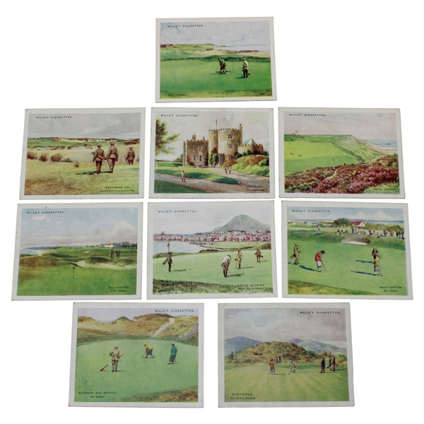 Set Of Nine (9) Wills Cigarettes Golfing Series Cards - Part of Series of 25