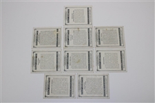 Set Of Nine (9) Wills Cigarettes Golfing Series Cards - Part of Series of 25