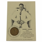 Bobby Jones 1934: The Masters is Founded Lincoln Wheat Card with Penny