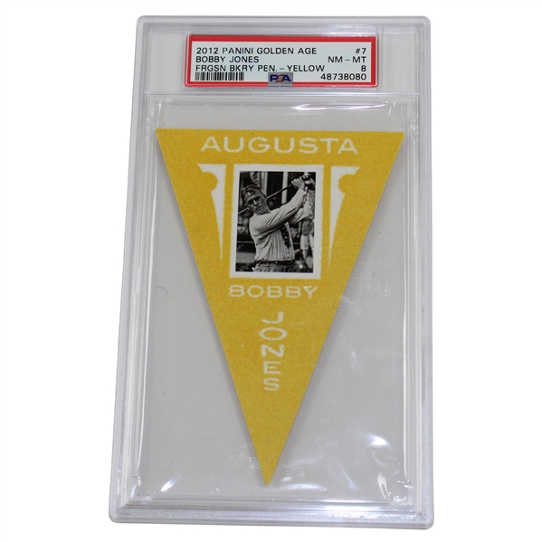 2012 Bobby Jones Ferguson Bakery Yellow Pennant PSA Slabbed & Graded Pannini Card  NM-MT 8 #48738080