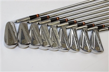 Francis Ouimet's Personal Set of Spalding Executive Irons with Letter