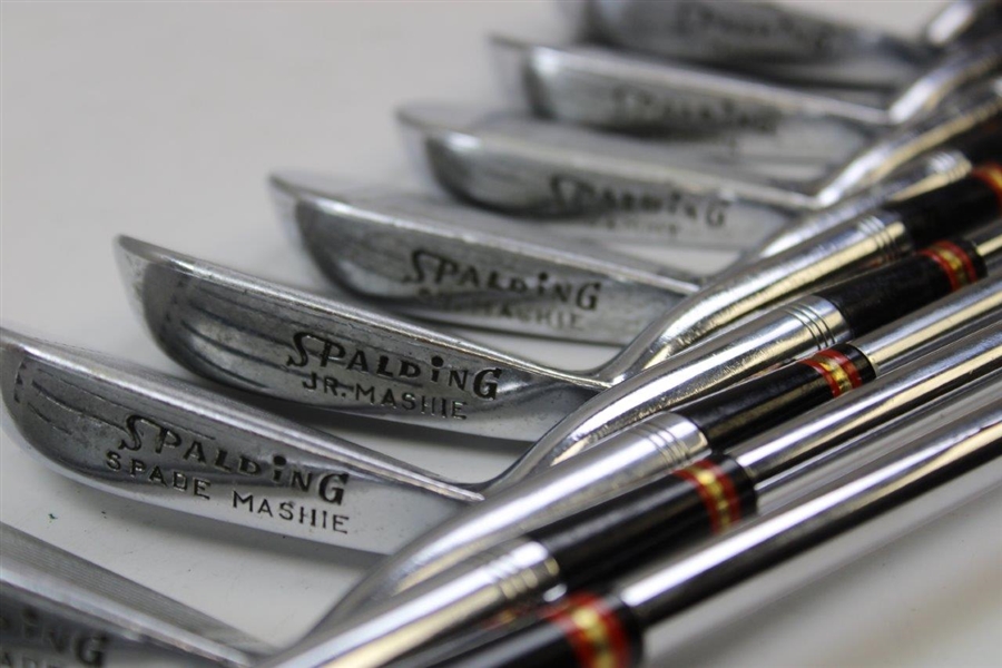 Francis Ouimet's Personal Set of Spalding Executive Irons with Letter
