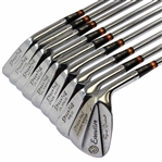 Francis Ouimet's Personal Set of Spalding Executive Irons with Letter