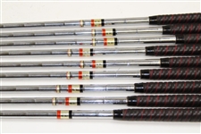 Francis Ouimet's Personal Set of Spalding Executive Irons with Letter