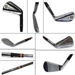 Francis Ouimet's Personal Set of Spalding Executive Irons with Letter