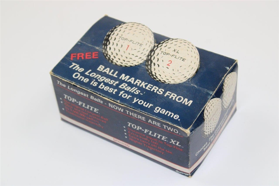 Classic Spalding Top-Flite & Top-Flite XL Point of Sale Advertising Box with Ball Markers