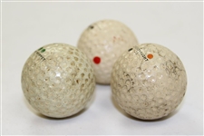 Three (3) Classic Golf Balls - North British (Scotland), Super Whippet, & Dreadnaught