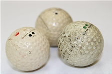Three (3) Classic Golf Balls - North British (Scotland), Super Whippet, & Dreadnaught